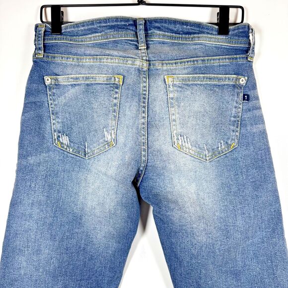 Pilcro Anthropologie Jeans Size 27 Byram Wash Straight Leg Distressed Stretch - Picture 4 of 16